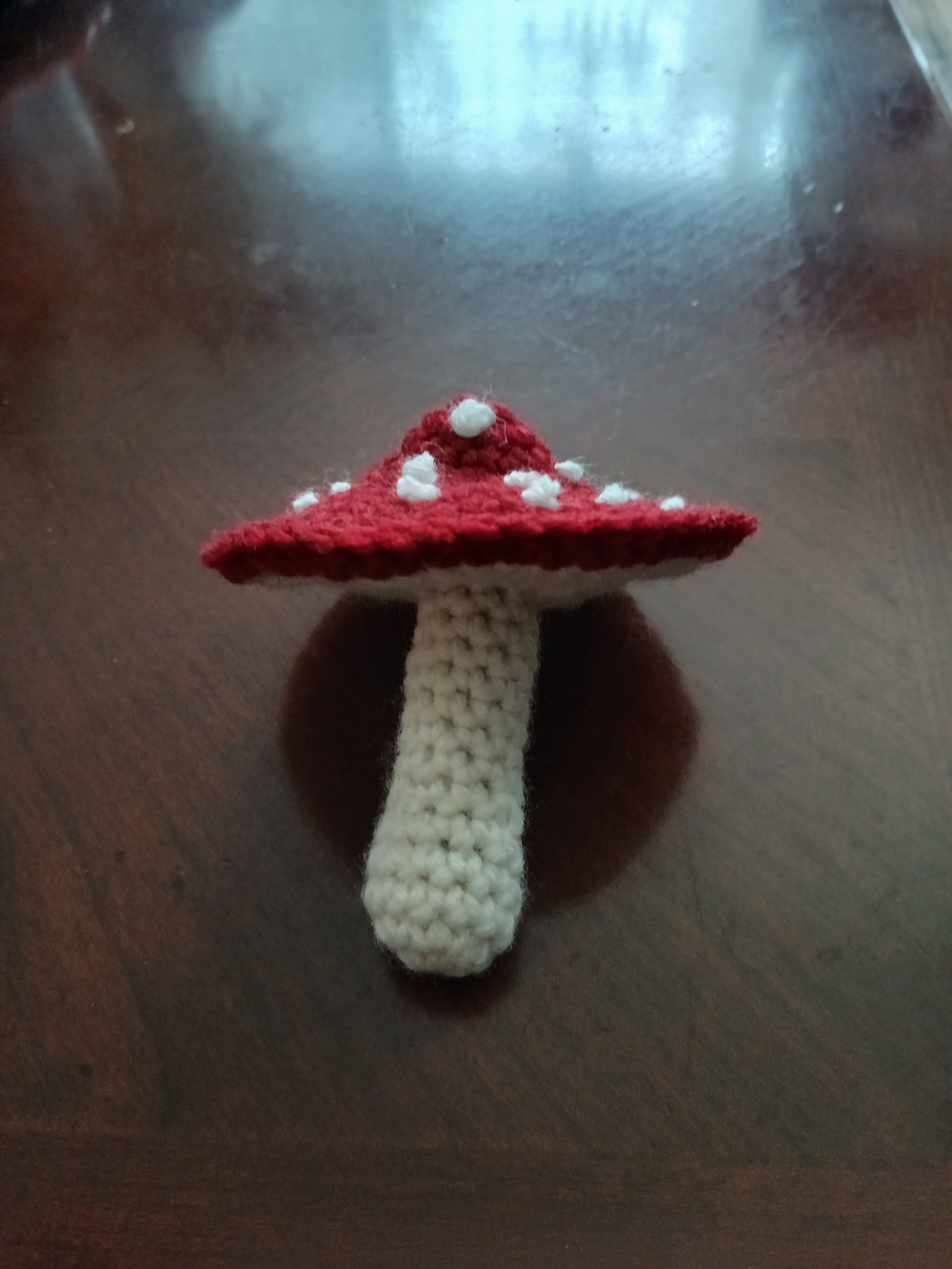 Handmade Red & White Crochet Mushroom Plush